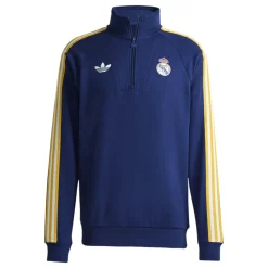 adidas Real Madrid Originals Trainingstrui 1/4-Zip Donkerblauw Wit Goud
