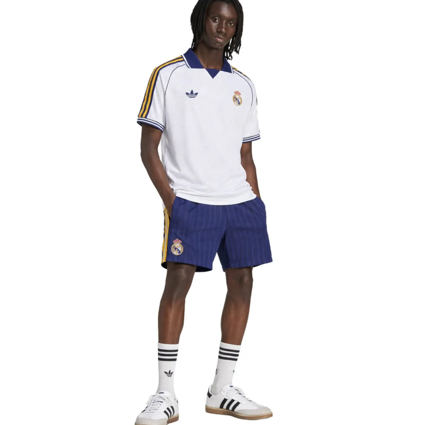 adidas Real Madrid Originals Set Wit Donkerblauw Lichtoranje