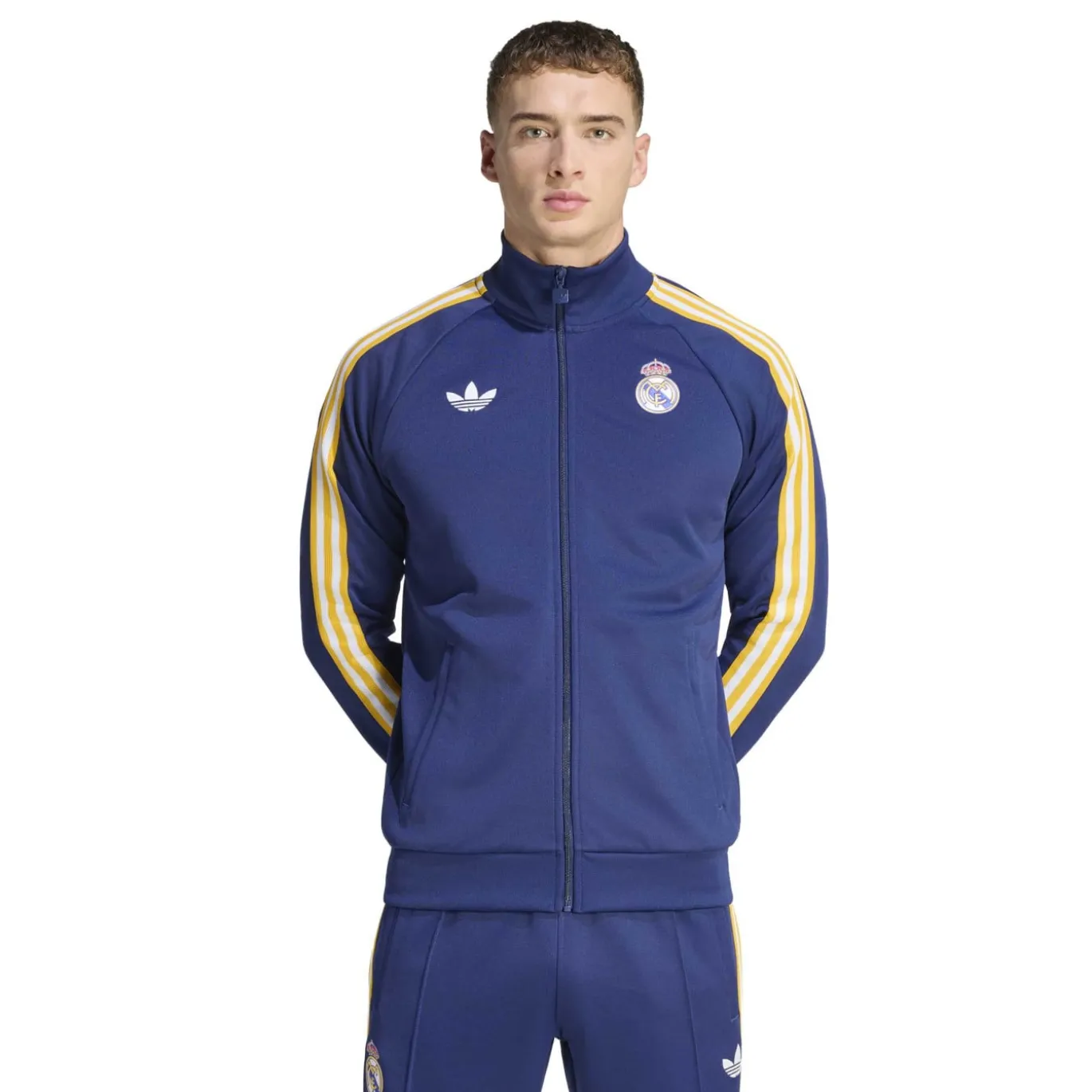 adidas Real Madrid Originals Trainingspak Full-Zip Donkerblauw Wit Goud