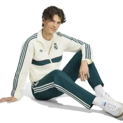 adidas Real Madrid Originals Trainingspak Full-Zip Beige Donkergroen Wit Roze