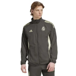 adidas Real Madrid Presentatie Trainingspak Full-Zip 2025-2026 Grijs Lichtgroen