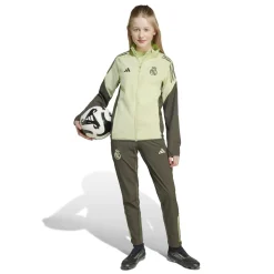 adidas Real Madrid Presentatie Trainingsjack 2025-2026 Kids Lichtgroen Grijs
