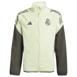 adidas Real Madrid Presentatie Trainingsjack 2025-2026 Kids Lichtgroen Grijs