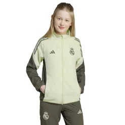 adidas Real Madrid Presentatie Trainingsjack 2025-2026 Kids Lichtgroen Grijs