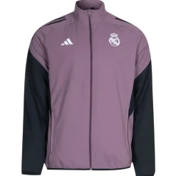 adidas Real Madrid Presentatie Trainingsjack 2025-2026 Paars Zwart