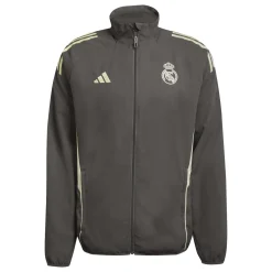 adidas Real Madrid Presentatie Trainingsjack 2025-2026 Grijs Lichtgroen