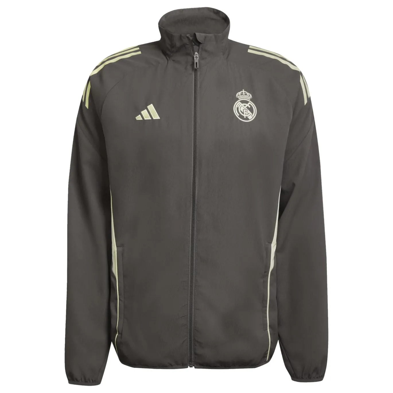 adidas Real Madrid Presentatie Trainingsjack 2025-2026 Grijs Lichtgroen