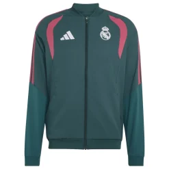 adidas Real Madrid Presentatie Trainingsjack 2026-2027 Donkergroen Roze Wit