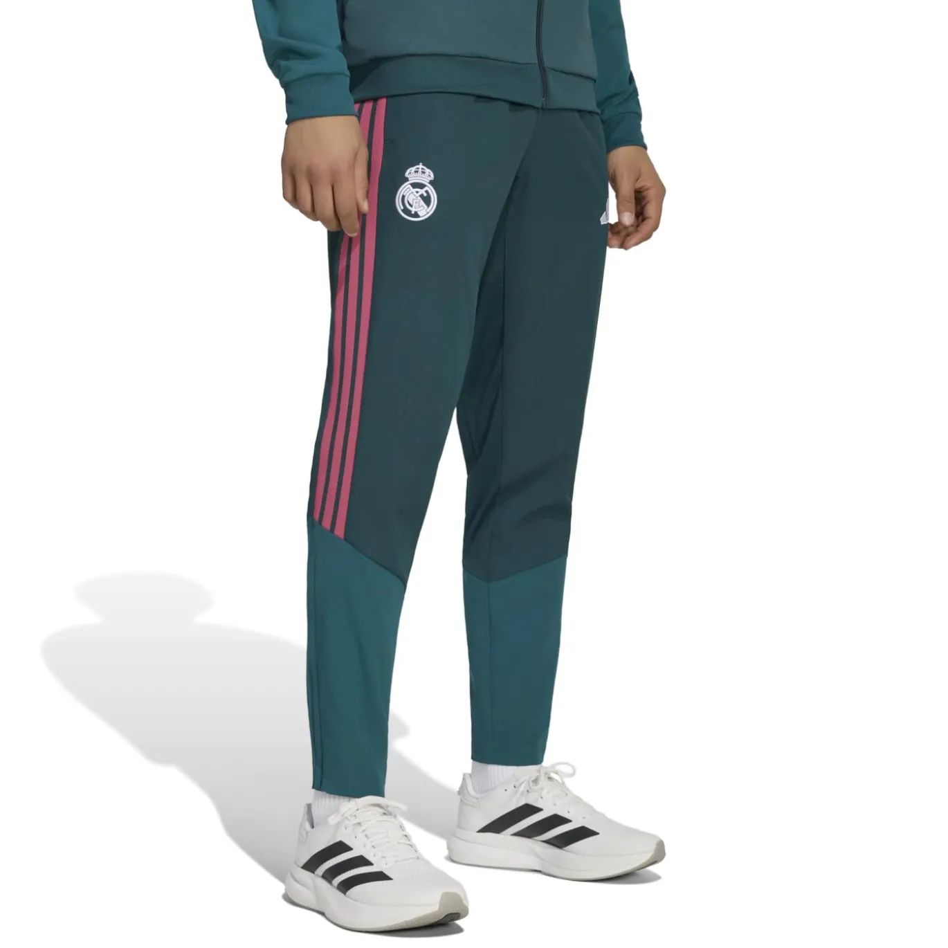 adidas Real Madrid Presentatie Trainingsbroek 2026-2027 Donkergroen Roze Wit