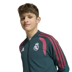adidas Real Madrid Presentatie Trainingspak 2026-2027 Kids Donkergroen Roze Wit