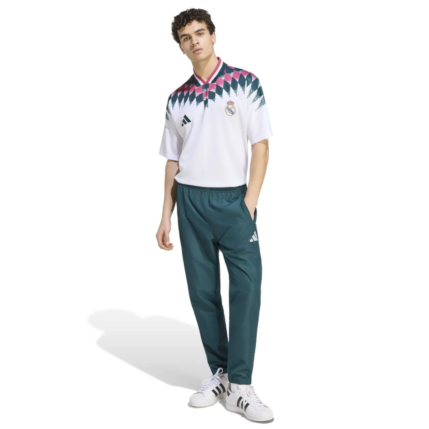 adidas Real Madrid Stadium T-Shirt 2026-2027 Wit Donkergroen Paars