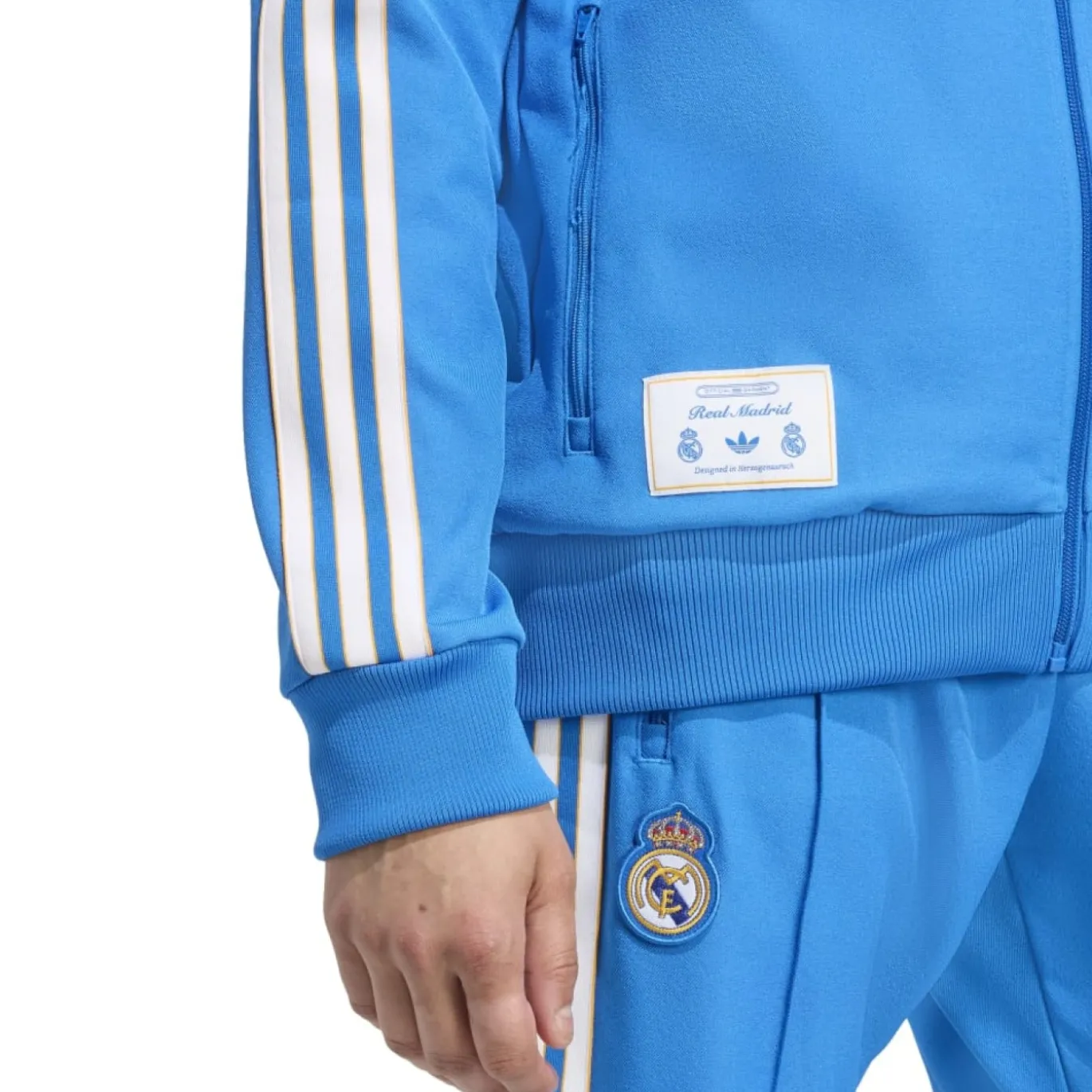 adidas Real Madrid Terrace Icons Trainingspak Full-Zip Blauw Wit