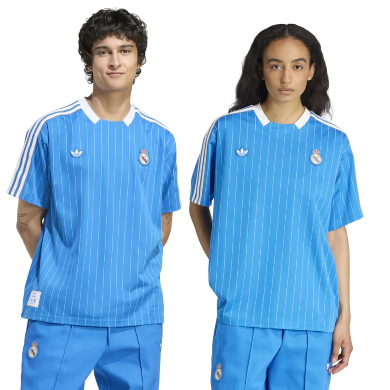 adidas Real Madrid Terrace Icons T-Shirt Blauw Wit
