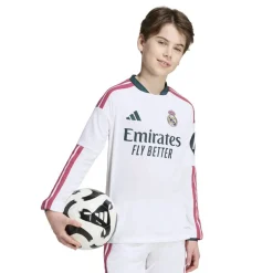 adidas Real Madrid Thuisshirt Lange Mouwen 2026-2027 Kids