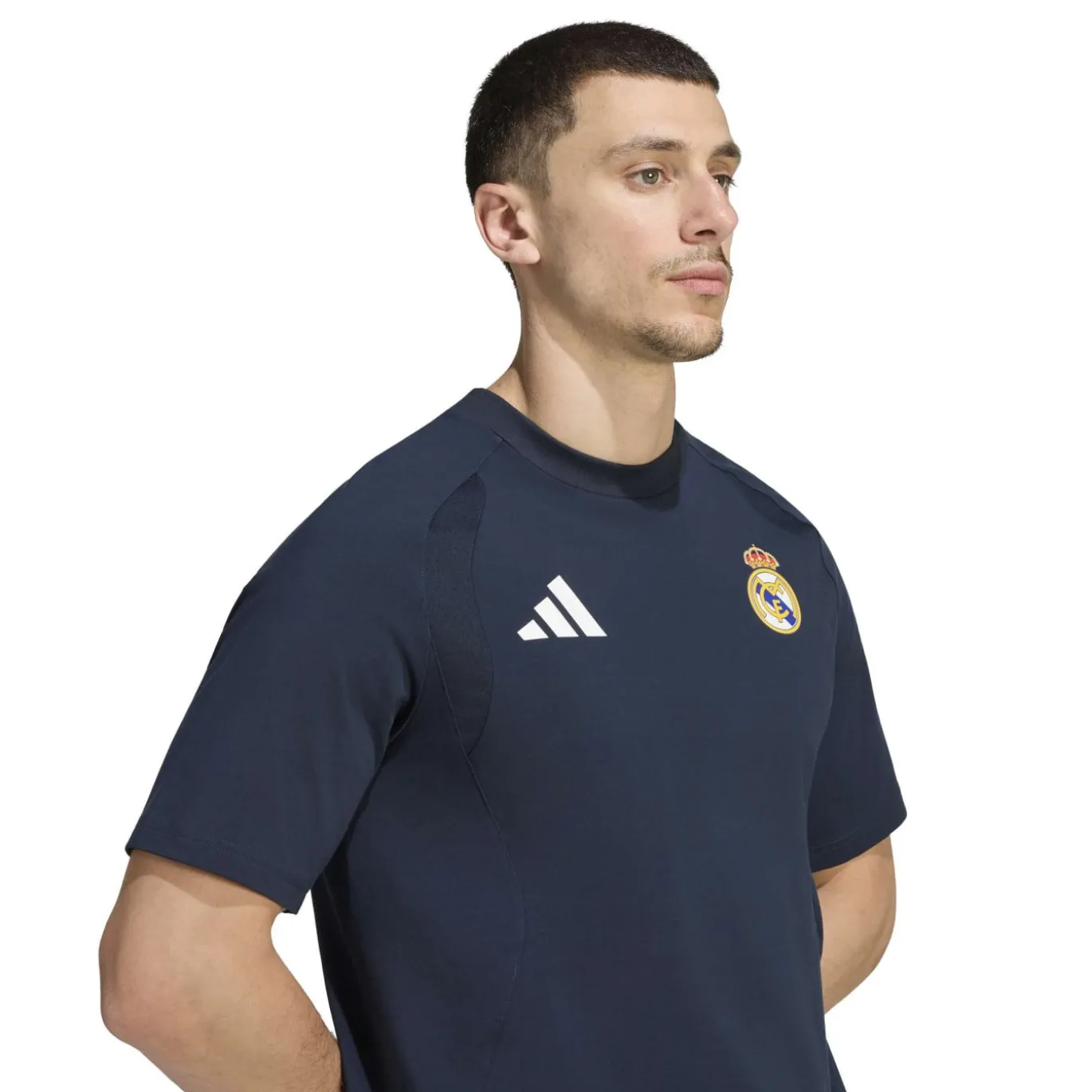adidas Real Madrid Tiro Travel T-Shirt 2026-2027 Donkerblauw Wit