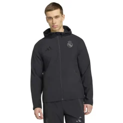 adidas Real Madrid Tiro Travel Trainingsjack Zwart