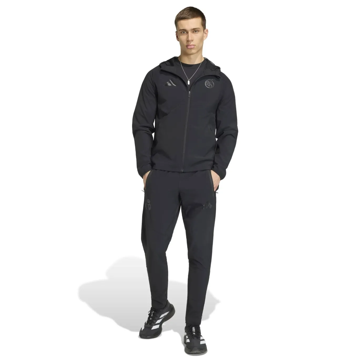adidas Real Madrid Tiro Travel Trainingsjack Zwart