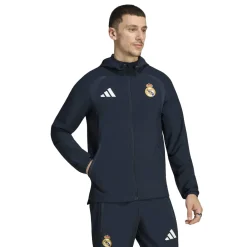 adidas Real Madrid Tiro Travel Trainingsjack 2026-2027 Donkerblauw Wit