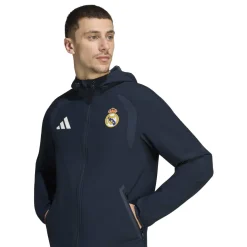 adidas Real Madrid Tiro Travel Trainingsjack 2026-2027 Donkerblauw Wit