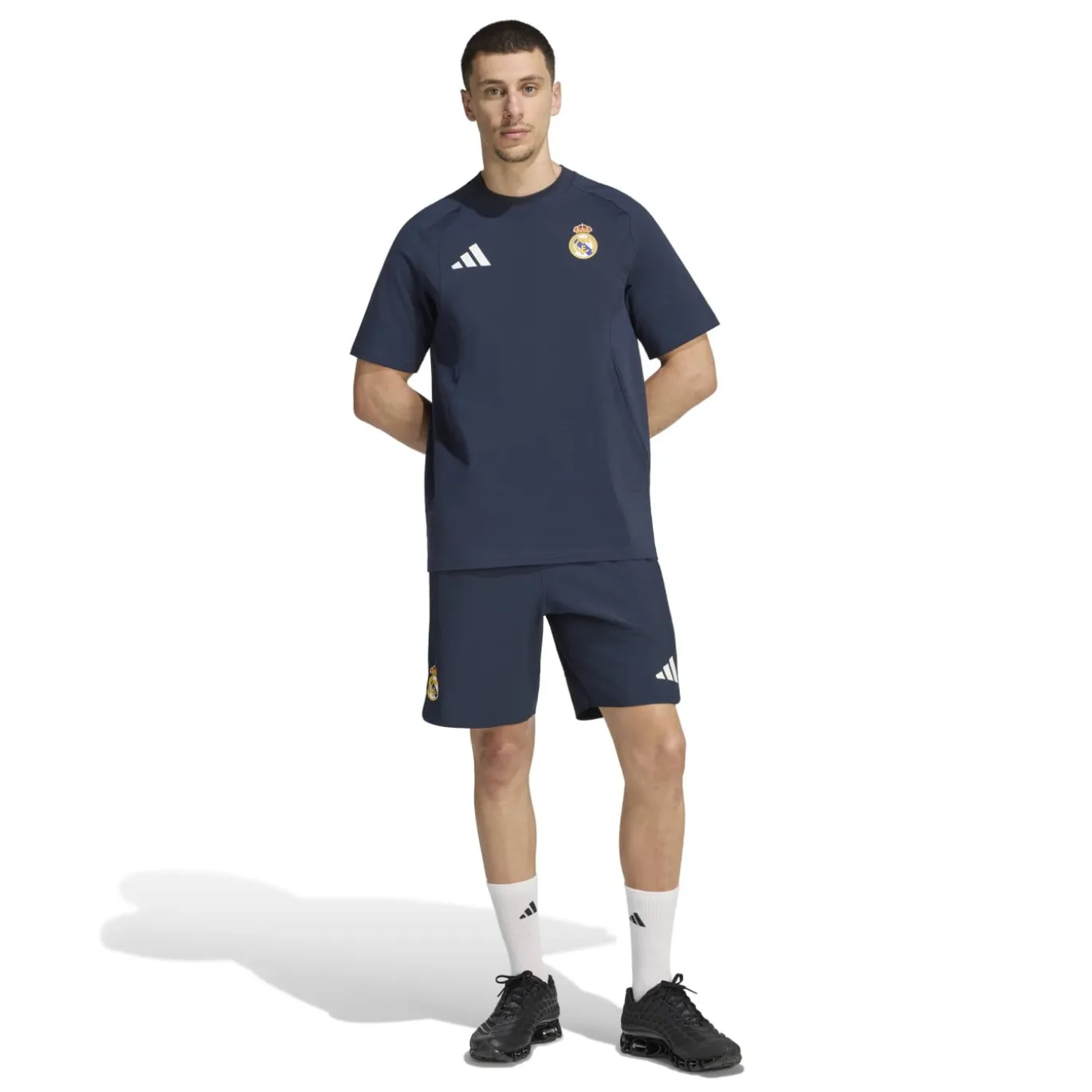 adidas Real Madrid Tiro Travel Trainingsbroekje 2026-2027 Donkerblauw Wit