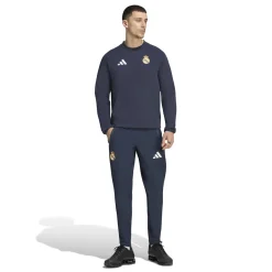 adidas Real Madrid Tiro Travel Crew Trainingspak 2026-2027 Donkerblauw Wit