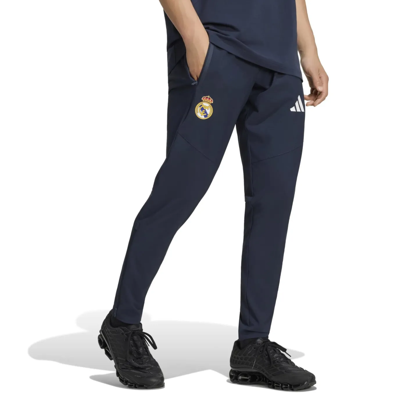 adidas Real Madrid Tiro Travel Crew Trainingspak 2026-2027 Donkerblauw Wit