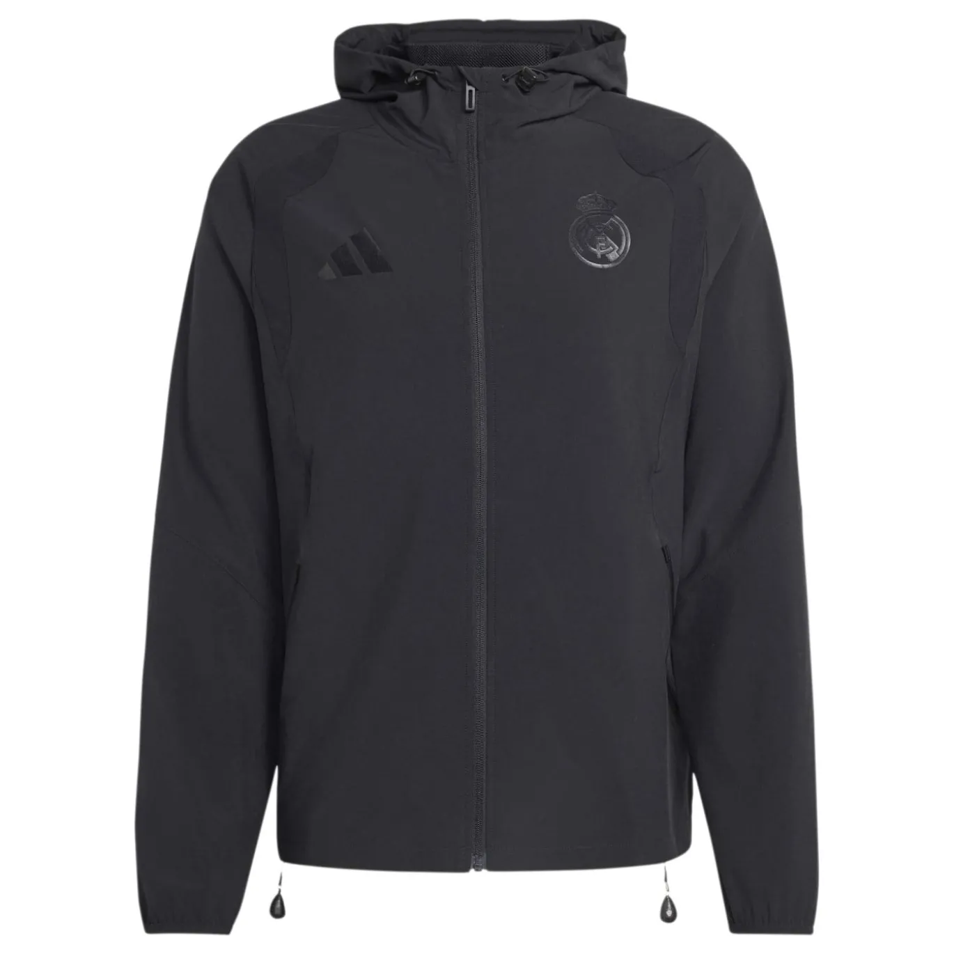 adidas Real Madrid Tiro Travel Trainingspak Full-Zip Zwart