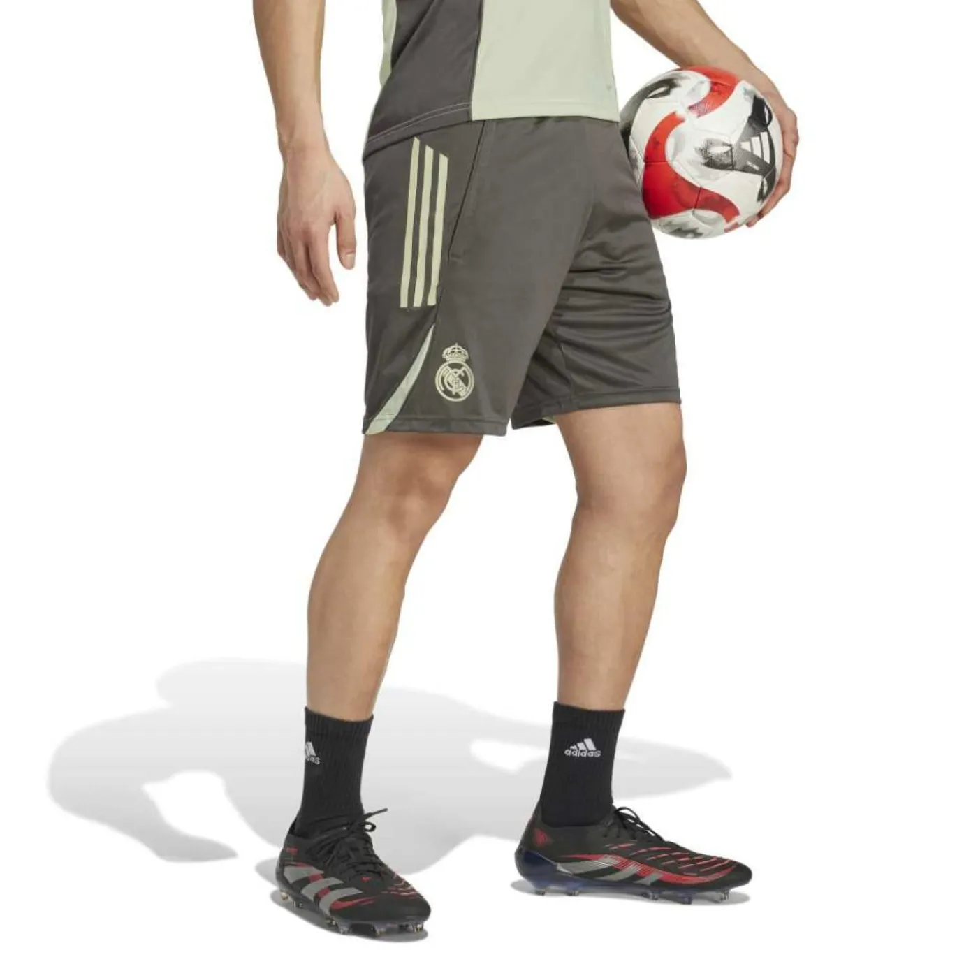 adidas Real Madrid Trainingsset 2025-2026 Grijs Lichtgroen