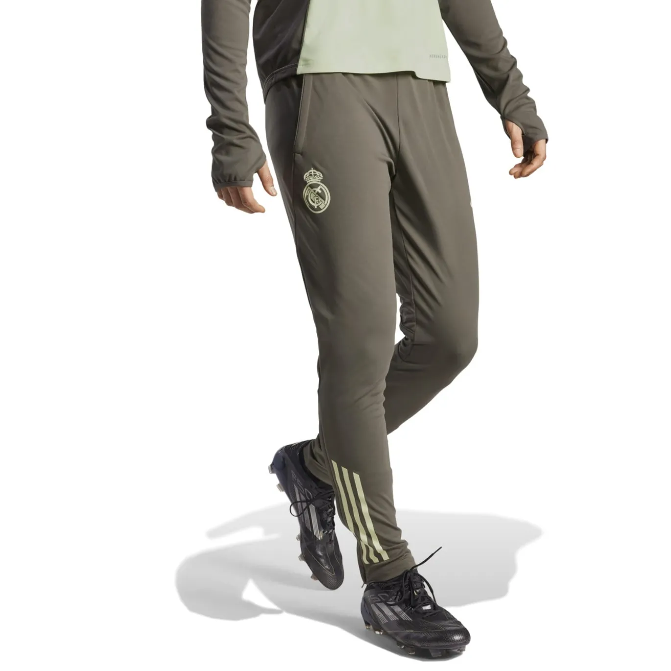 adidas Real Madrid Trainingsbroek 2025-2026 Grijs Lichtgroen