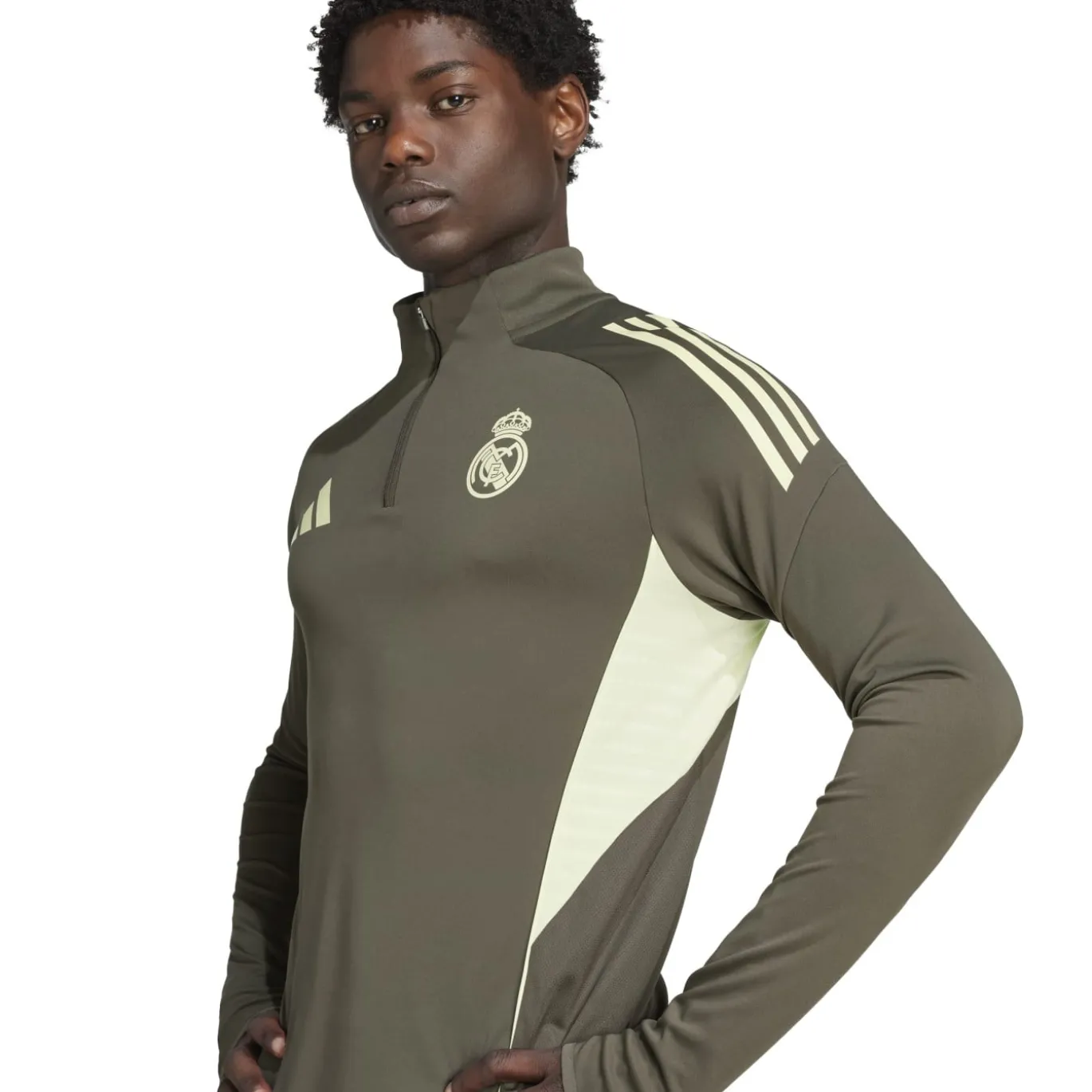 adidas Real Madrid Trainingspak 1/4-Zip 2025-2026 Grijs Lichtgroen