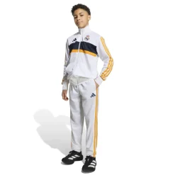 adidas Real Madrid Trainingspak 2026-2027 Kids Wit Donkergrijs Oranje