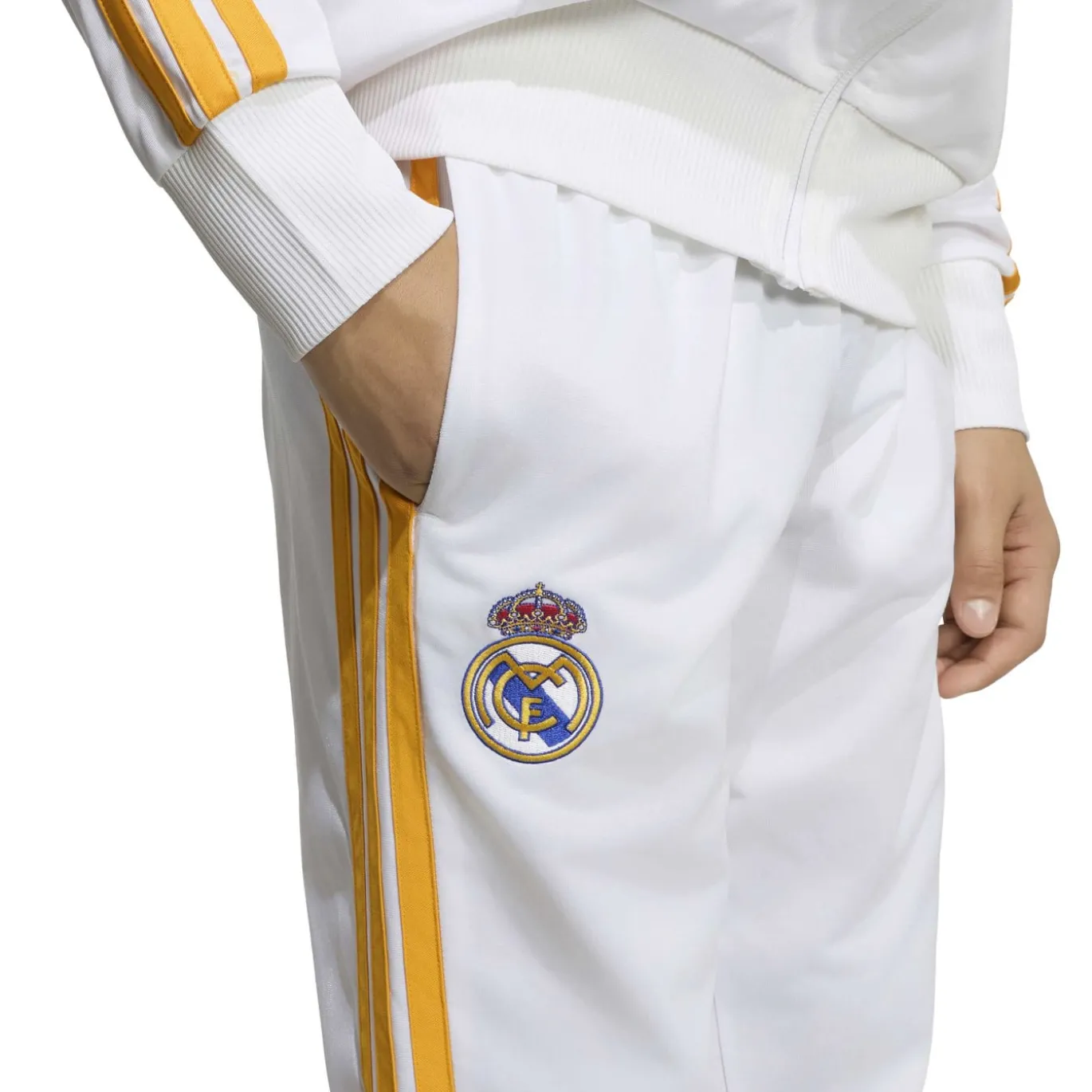 adidas Real Madrid Trainingspak 2026-2027 Kids Wit Donkergrijs Oranje
