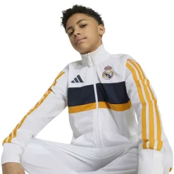adidas Real Madrid Trainingspak 2026-2027 Kids Wit Donkergrijs Oranje