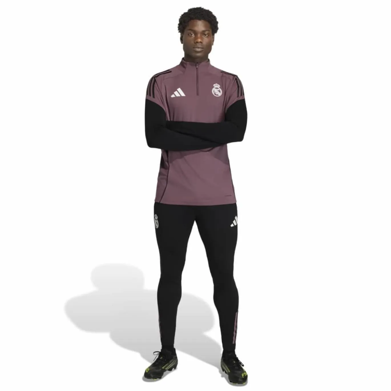 adidas Real Madrid Trainingspak 1/4-Zip 2025-2026 Paars Zwart Wit