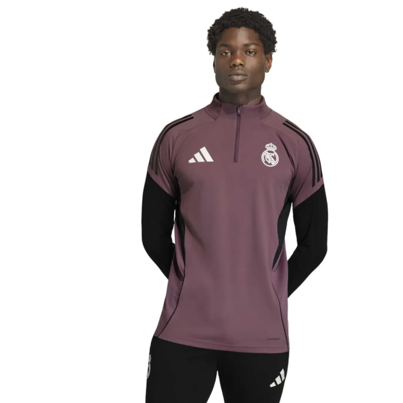 adidas Real Madrid Trainingspak 1/4-Zip 2025-2026 Paars Zwart Wit