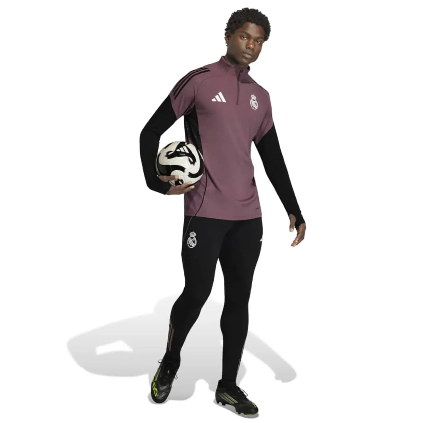 adidas Real Madrid Trainingstrui 1/4-Zip 2025-2026 Paars Zwart Wit