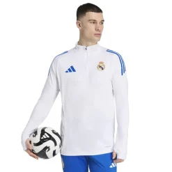 adidas Real Madrid Trainingstrui 1/4-Zip Europees 2025-2026 Wit Blauw