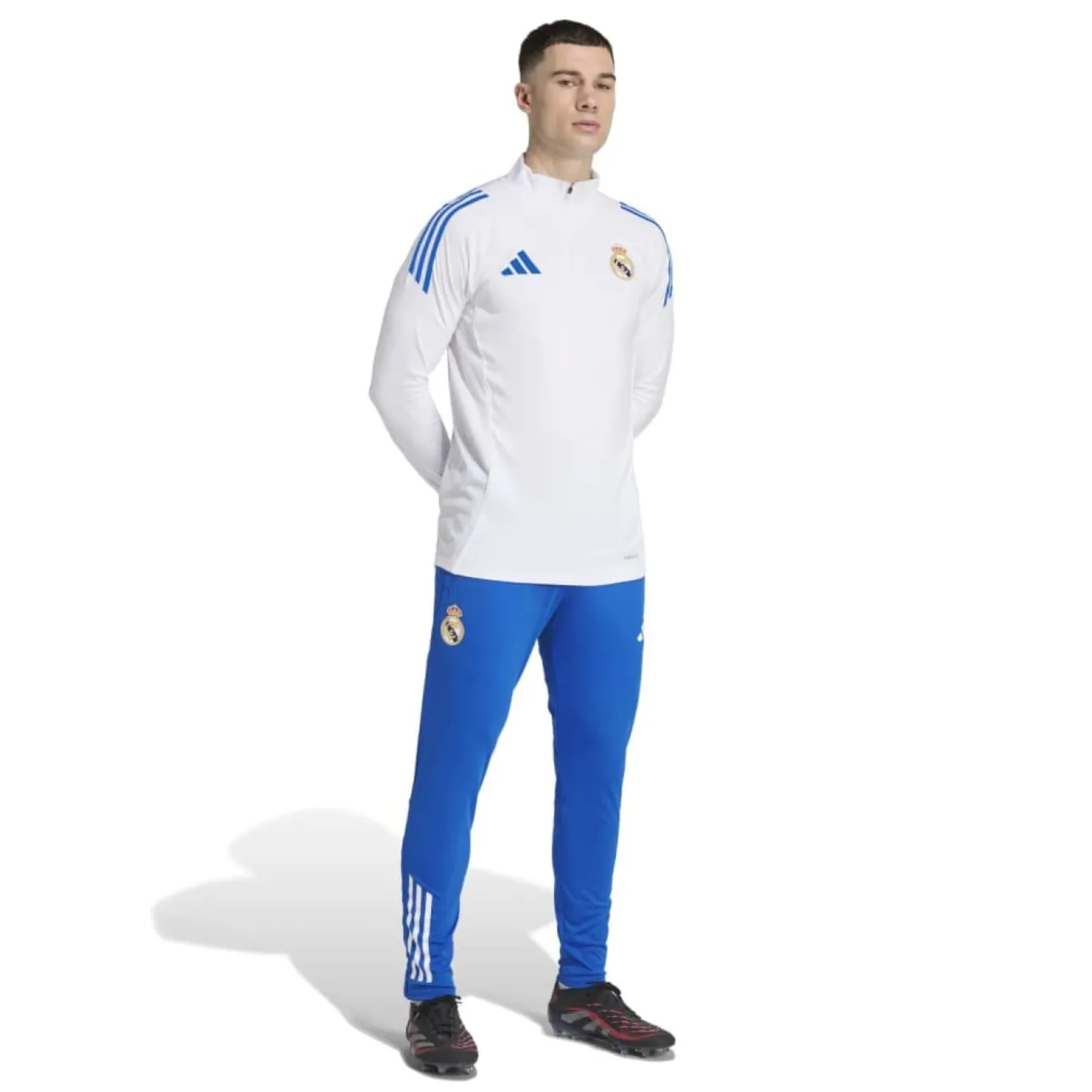 adidas Real Madrid Trainingstrui 1/4-Zip Europees 2025-2026 Wit Blauw