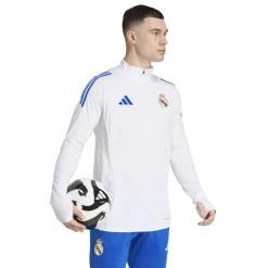adidas Real Madrid Trainingstrui 1/4-Zip Europees 2025-2026 Wit Blauw