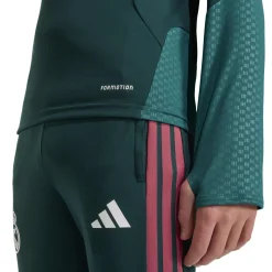 adidas Real Madrid Trainingstrui 1/4-Zip 2026-2027 Kids Donkergroen Roze Wit