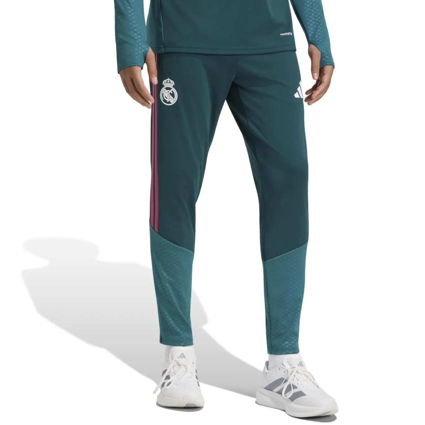 adidas Real Madrid Trainingsbroek 2026-2027 Donkergroen Roze Wit