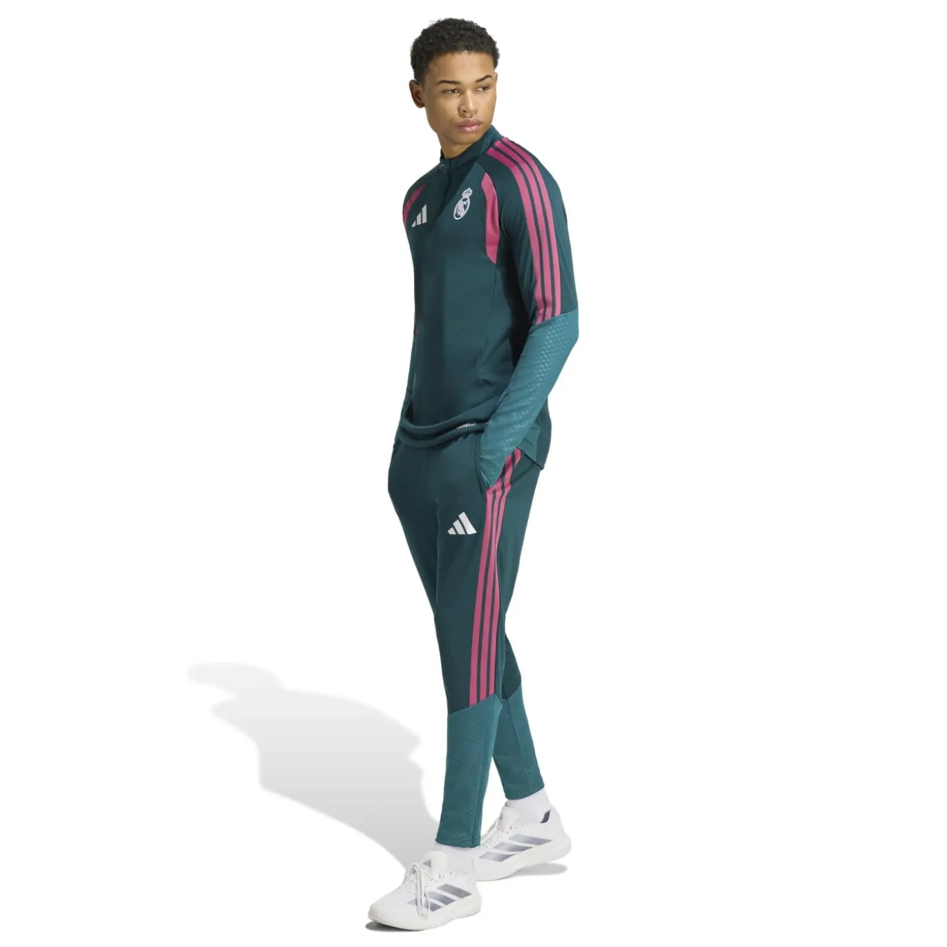 adidas Real Madrid Trainingsbroek 2026-2027 Donkergroen Roze Wit