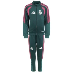 adidas Real Madrid Trainingspak 2026-2027 Peuters/Kleuters Donkergroen Roze Wit