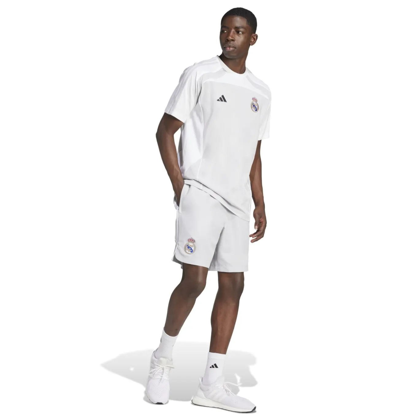 adidas Real Madrid Urban Purist T-Shirt 2025-2026 Lichtgrijs Wit Zwart