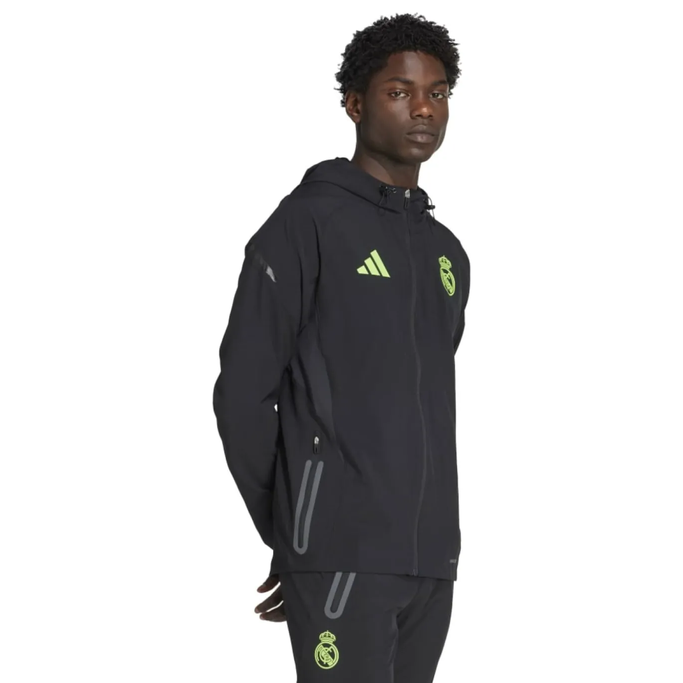 adidas Real Madrid Vis Tech Vest Zwart Lichtgroen