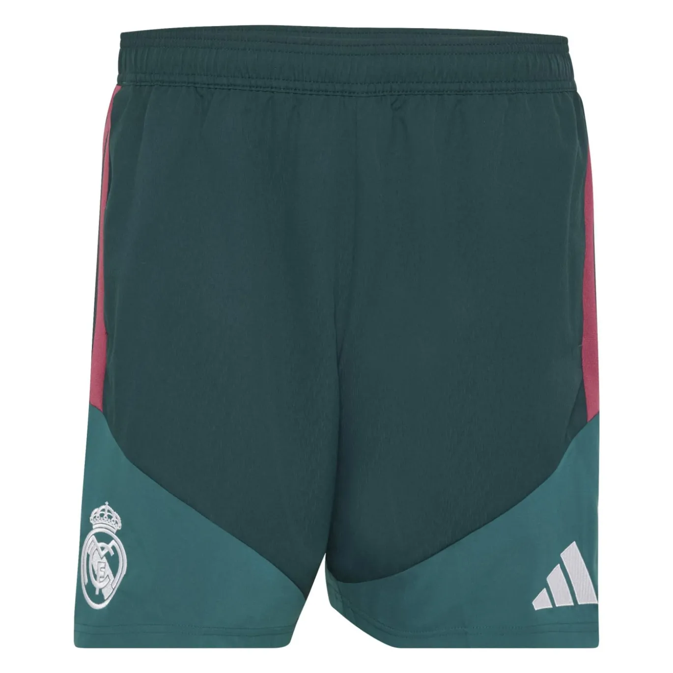 adidas Real Madrid Woven Trainingsbroekje 2026-2027 Donkergroen Roze Wit