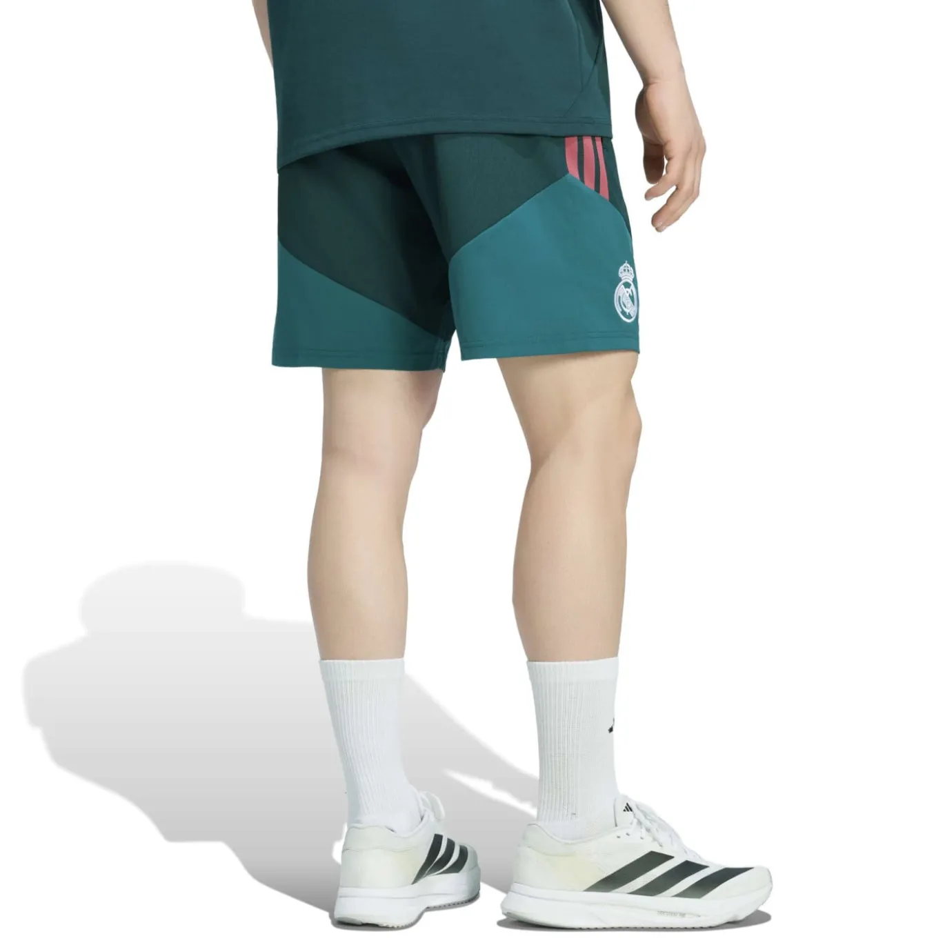 adidas Real Madrid Woven Trainingsbroekje 2026-2027 Donkergroen Roze Wit