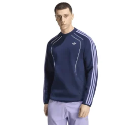 adidas Spacer Crew Trainingspak Donkerblauw Paars Wit