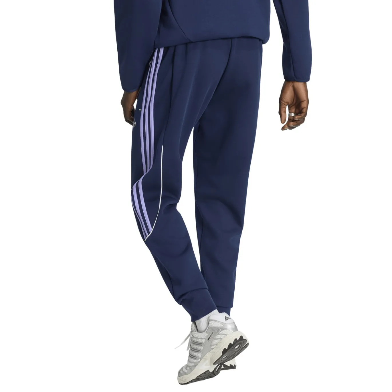 adidas Spacer Crew Trainingspak Donkerblauw Paars Wit