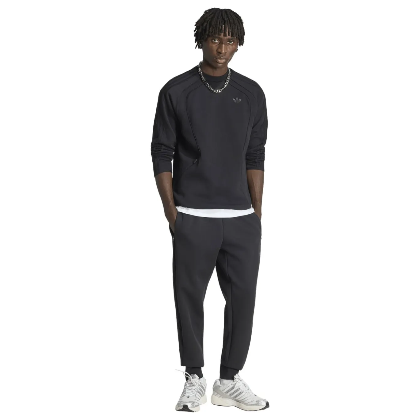 adidas Spacer Crew Trainingspak Zwart Donkergrijs